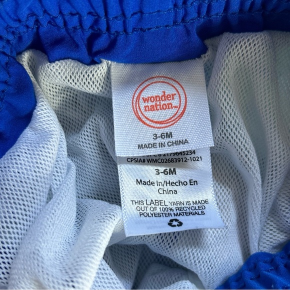 Wonder Nation Tropical Jungle Print “Be Wild” Boys Swim Suit Size 3-6 Months - Picture 8 of 10